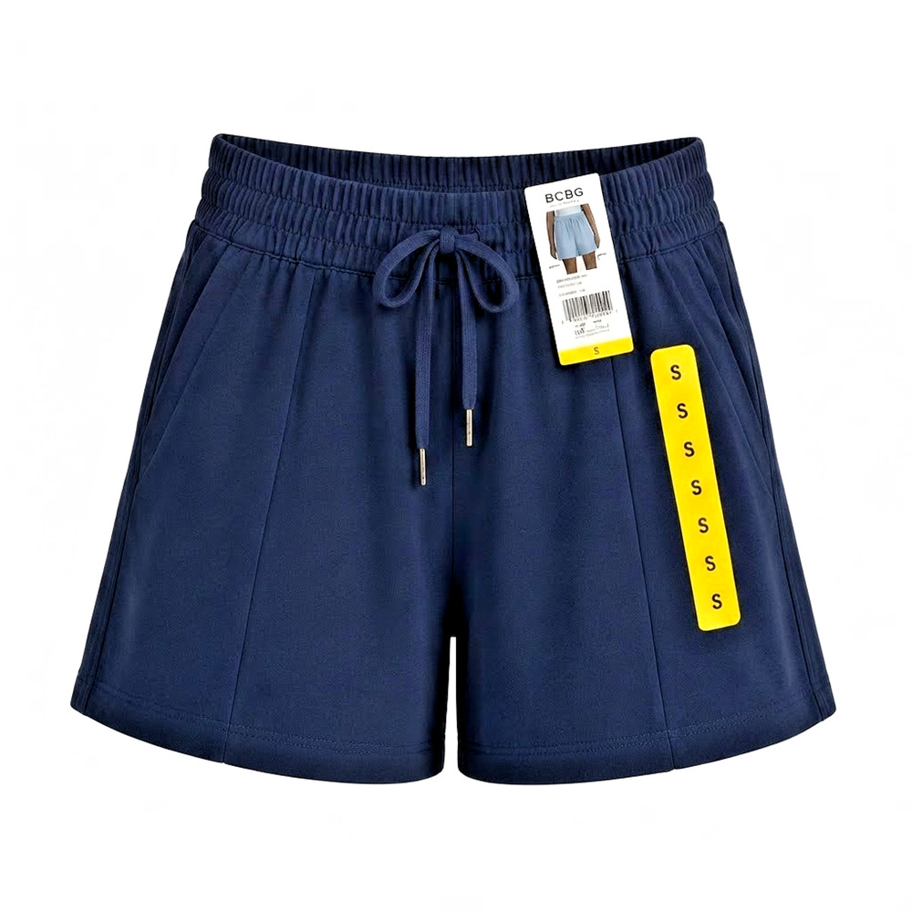 New Women's BCBG Tan Pull-On Casual Shorts - Size Small - NWT Navy Blue